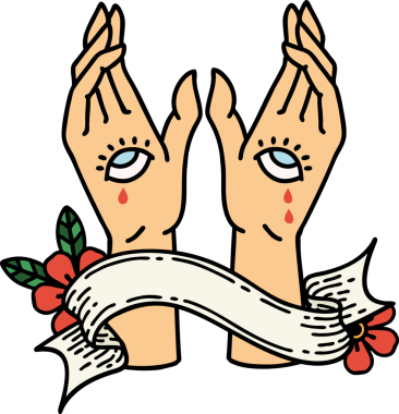 Geleneksel dövmeli mistik eller bir insan tarafından çizilmiş