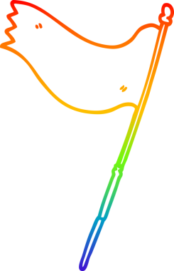 gökkuşağı gradyan çizgi çizimi bir insan tarafından çizilmiş mavi bayrak