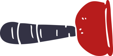 Bir insan tarafından çizilmiş karalama tuvalet pompası.