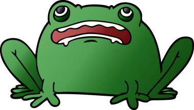 Bir insan tarafından çizilmiş karalama kurbağası.