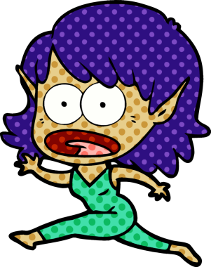 Bir insan tarafından çizilen elf kızı şok etti.