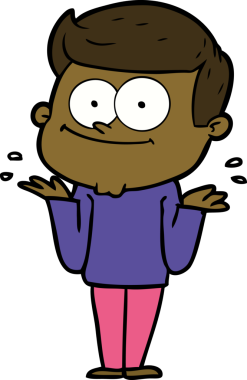 Bir insan tarafından çizilmiş mutlu bir adam.