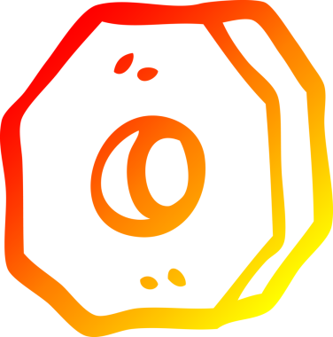 Bir insan tarafından çizilen vida somununun sıcak çizgi çizimi