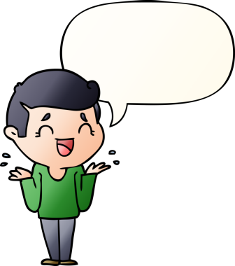 Bir insan tarafından çizilmiş yumuşak eğimli konuşma baloncuğu olan kafası karışmış bir adam.