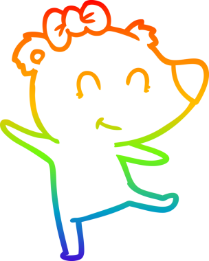 Bir insan tarafından çizilmiş dişi ayı çizgi filmi.