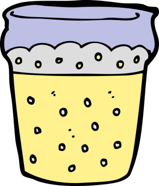 Bir insan tarafından çizilmiş bir bardak bira.