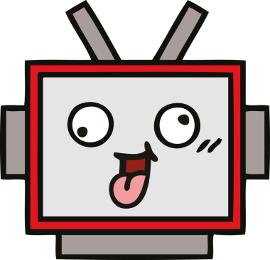 Bir insan tarafından çizilmiş güzel bir robot kafası karikatürü.