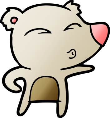 Bir insan tarafından çizilmiş bir çizgi film karakteri.