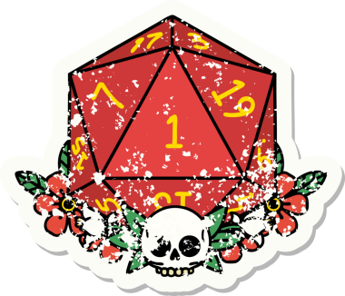 Doğal bir zarın grunge sticker 'ı bir insan tarafından çizilmiş çiçek elementleriyle yuvarlanıyor.