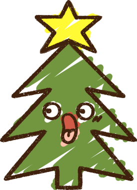 Bir insan tarafından çizilmiş Noel Ağacı Tebeşiri