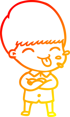 İnsan tarafından çizilmiş bir çizgi film karakterinin sıcak çizgi çizimi.