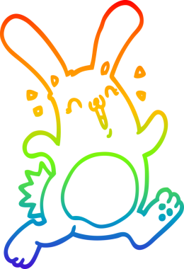 gökkuşağı gradyan çizgi çizimi bir insan tarafından çizilmiş bir çizgi tavşan