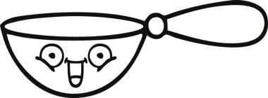 Bir insan tarafından çizilmiş bir kaşık çizimi.