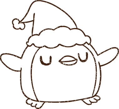 Bir insan tarafından çizilmiş Noel Pengueni Kömürü Çizimi