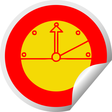 Bir insan tarafından çizilen hız göstergesinin dairesel soyma etiketi.