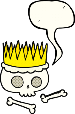 Bir insan tarafından çizilmiş serbest çizilmiş çizgi roman konuşma balonu karikatür tacı.