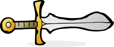 Bir insan tarafından çizilmiş bir kılıç.