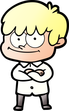 Bir insan tarafından çizilmiş mutlu çizgi film adamı.