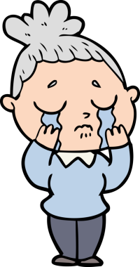 Bir insan tarafından çizilmiş ağlayan kadın çizgi filmi.