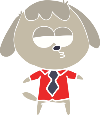 Bir insan tarafından çizilmiş ofis kıyafetleri içinde sıkıcı bir çizgi film.