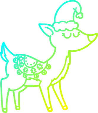 Bir insan tarafından çizilmiş bir karikatür ren geyiği çizimi