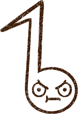 Bir insan tarafından çizilmiş müzikal defter kömürü çizimi