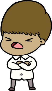 Çizgi film bir insan tarafından çizilmiş stresli adam