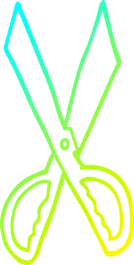 Bir insan tarafından çizilmiş soğuk gradyan makas çizimi.