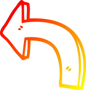 Bir insan tarafından çizilmiş bir çizgi filmin sıcak gradyan çizimi