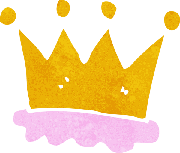 Bir insan tarafından çizilmiş karikatür taç sembolü