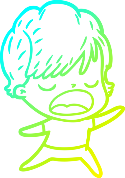 Bir insan tarafından çizilmiş bir karikatür kadın çizimi.