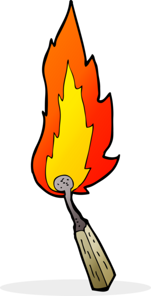 Bir insan tarafından çizilmiş karikatür yakma kibriti