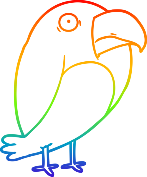 gökkuşağı gradyan çizgi çizimi bir insan tarafından çizilmiş bir karga