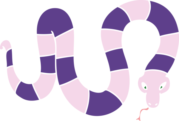 Bir insan tarafından çizilmiş tuhaf çizgi film yılanı.