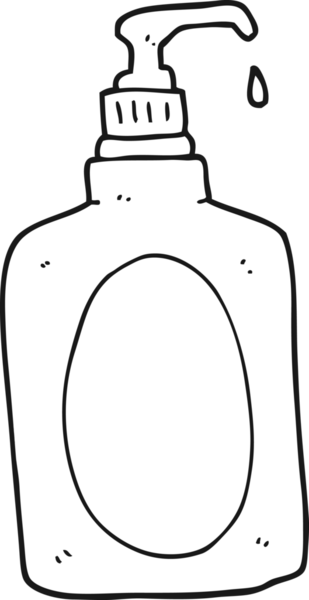 Bir insan tarafından çizilmiş siyah beyaz el sabunu.