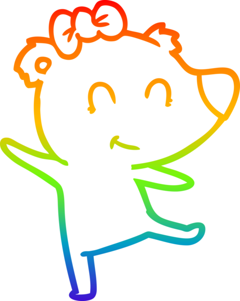 Bir insan tarafından çizilmiş dişi ayı çizgi filmi.