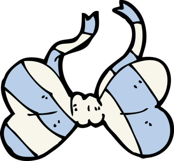 Bir insan tarafından çizilmiş çizgili papyon.