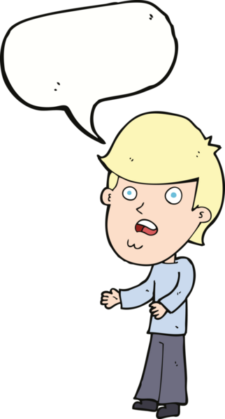 Bir insan tarafından çizilen konuşma baloncuğuyla adamı şok eden çizgi film.