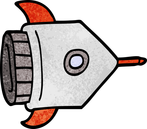 Bir insan tarafından çizilmiş karalama uzay gemisi.