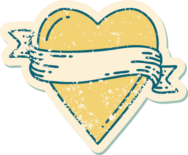 Bir insan tarafından çizilmiş kalp ve bayrağın sembolik depresif dövme şekli