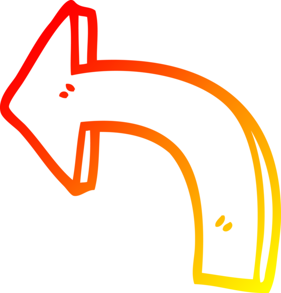 Bir insan tarafından çizilmiş bir çizgi filmin sıcak gradyan çizimi