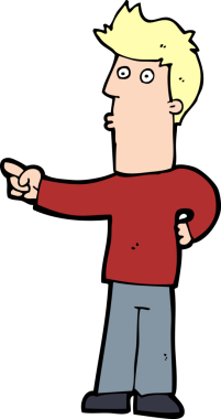 Bir insan tarafından çizilmiş çizgi filmci.