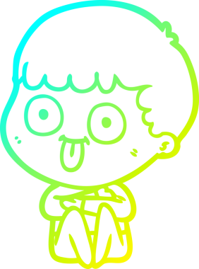 Bir insan tarafından çizilmiş soğuk çizgi çizgi film karakteri.