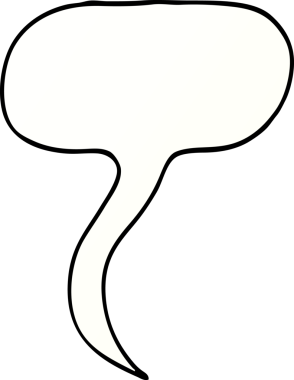 bir insan tarafından çizilmiş karalama konuşma balonu