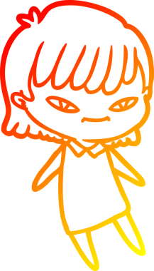 Bir insan tarafından çizilmiş bir karikatür kadın çizimi