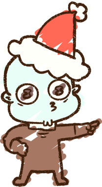 Bir insan tarafından çizilen Noel Uzaylı Tebeşiri