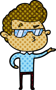 Bir insan tarafından çizilmiş havalı bir çizgi film.