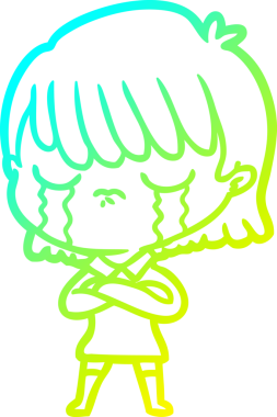 Bir insan tarafından çizilmiş ağlayan bir karikatür çizimi.