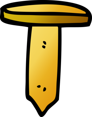 Bir insan tarafından çizilmiş karikatür pirinç çivisi.