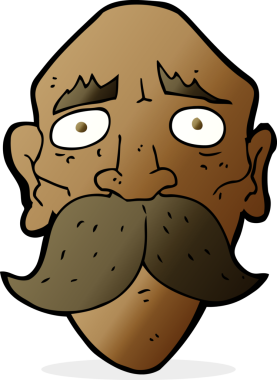 bir insan tarafından çizilmiş üzgün yaşlı adam çizgi filmi